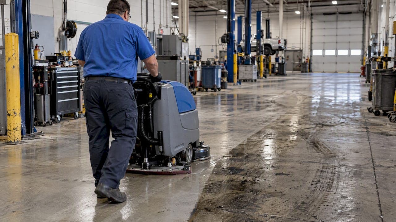 Industrial Degreasing: OSHA’s Dry Floor Rule for Facility Managers